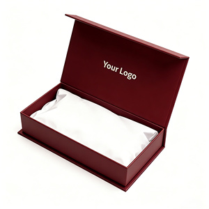 Custom Luxury Rigid Paper Packaging <b>Red</b> Magnetic Closure Gift Box Matte Foldable Empty Box for Premium Branding - Product Image 2