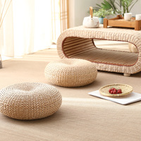 Table basse moderne en tatami simple et durable pour salon, fenêtre flottante, petit balcon, maison, en herbe de laiton tressée