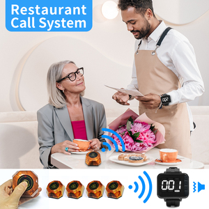 Système d'appel sans fil longue portée pour serveurs, sonnette d'appel de table pour restaurant et café - Product Image 2