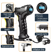Car Air Compressor 120W Rechargeable Wireless Inflatable Pump Portable Air Pump Car Tire Inflator Digital for Car Bicycle Balls