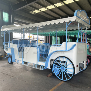 Venta Directa de Fábrica, Carruaje de Caballos Eléctrico Azul Real de Lujo para Bodas, con Cuatro Ruedas, para Paseos Turísticos - Product Image 4