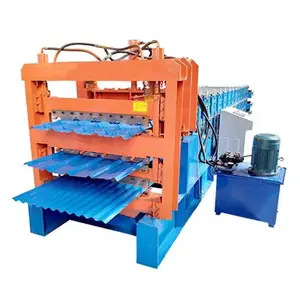 China Supplier Metal Roofing Panel Sheet Roll Forming Machine Profiling Tiles Making Machine For Building Material Machinery
