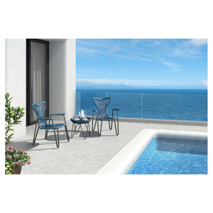 Modern Patio Outdoor <strong>Bistro</strong> Chair and Table <strong>2</strong> <strong>Seater</strong> <strong>Rattan</strong> Rope Terrace Furniture Garden <strong>Set</strong> - Product Image 6