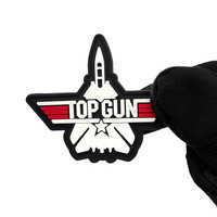 Badge en caoutchouc 3D PVC avec logo aviation, prêt à être expédié, idéal pour les sacs à dos et les casquettes de sport