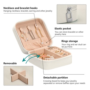 Custom Print Leather Jewelry Case Portable Zipper Jewelry <b>Storage</b> Box Hawaii Palaka Design Women Travel Jewelry <b>Boxes</b> Organizer - Product Image 4