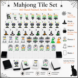 Wholesale Custom <strong>Hocus</strong> <strong>Pocus</strong> Halloween Acrylic Mahjong Tiles Set American Mah Jongg Holiday Gift <strong>Game</strong> - Product Image 1