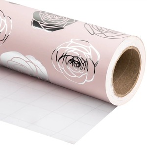 Custom Eco-Friendly Pink Floral <b>Pattern</b> Double-Sided Coated Art <b>Paper</b> Roll 100GSM Recyclable Digital Printing Compatible Gift - Product Image 2