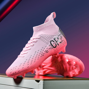 Botas de fútbol profesionales para hombre más vendidas, botas de fútbol con logotipo personalizado OEM de fábrica, tacos de fútbol para suelo firme, zapatos estilo baloncesto - Product Image 4