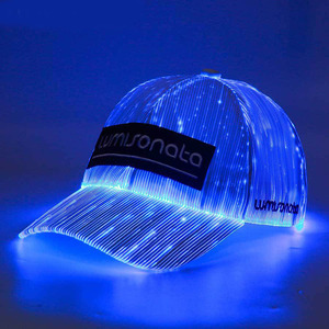 Gorra de Fibra Óptica con LED, 7 Colores Luminosos, Gorras de Béisbol Brillantes, Gorras con Carga USB, Gorra LED Divertida - Product Image 6