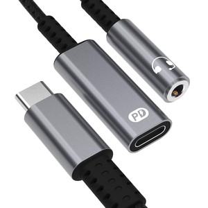 Cavo di Ricarica Rapida PD 60W Tipo <span class=keywords><strong>C</strong></span> e Cavo Audio Jack 3.5mm Due in Uno per Auricolari/Cuffie/Telefono Cellulare/iPad/Notebook/Auto - Product Image 2