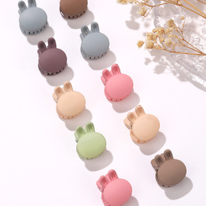 Pince à cheveux en plastique doux mat de couleur unie pour enfants <span class=keywords><strong>coiffure</strong></span> de bébé mini petite pince à saisir filles frange accessoires de cheveux vente en gros - Product Image 5