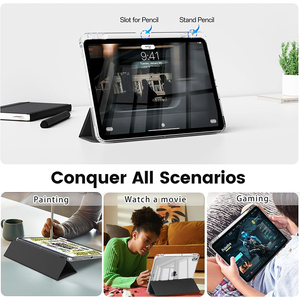 Étui pour iPad A16 11e génération 11 pouces 2025 et iPad 10e génération 10,9 pouces <span class=keywords><strong>2022</strong></span>, coque rigide en acrylique avec support pour stylet, dos transparent - Product Image 6