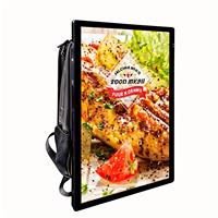 11,6/15/17/18.5/21.5/24/27/32 pulgadas LCD mochila publicidad cartelera caminar pancartas mochila publicidad reproductor