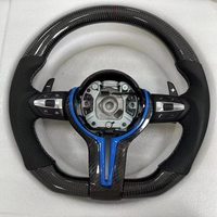 Roda kemudi mobil serat karbon, disesuaikan untuk BMW M3 M4 F80 F82 E90 E91 E60 X5 F15 F16 F10 F30 F32 F36 F60