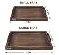 Plateau rectangulaire en bois véritable, écologique, jetable, design moderne, pour la restauration, les mariages, vente en gros