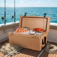 Glacière isotherme rotomoulée en PE 190QT avec roulettes, étanche, antidérapante, durable, pour le rangement extérieur, la pêche, le camping, personnalisable avec logo