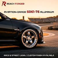 Jantes forgées 5 branches style Beadlock certifiées DOT, PCD ET personnalisés pour Cadillac CTS-V Performance Tuning