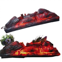 Lampes de cheminée électriques en résine, motif animal Art Déco, lampe décorative à flamme, lumière rouge, pour la maison, les fêtes, les décorations de Noël