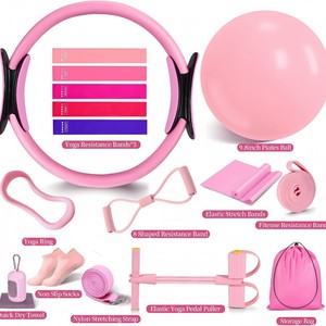 Ensemble d'accessoires de yoga et de Pilates <span class=keywords><strong>pour</strong></span> femmes, équipement de Pilates portable réglable en PVC/Polyester, 13 accessoires de fitness <span class=keywords><strong>pour</strong></span> la maison et la salle de sport - Product Image 5