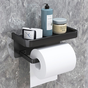 Bathroom Drawer <b>Storage</b> <b>Rack</b> Non Perforated Toilet Paper Box <b>Wall</b> Mounted Roll Hanger - Product Image 3