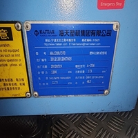 Machine de moulage par injection horizontale hydraulique d'occasion de 120 tonnes, modèle MA1200/370, de qualité supérieure, avec PLC et moteur, très demandée pour le marché haïtien