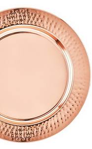 Lot de 6 assiettes de présentation en cuivre martelé 13 "décorations de mariage élégantes pour les mariages - Product Image 2