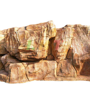 Mur de décoration extérieur durable en ciment Libit, sculpture de jardin tropical personnalisée pour piscine - Product Image 3