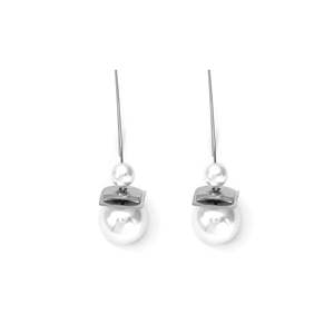 Pendientes de Perlas de Acero Inoxidable 316L con Baño de Oro PVD, Diseño de Gota, Resistentes y Sostenibles - Product Image 1