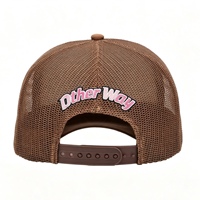 Gorra Trucker con Bordado de Cabeza de León, Frente Blanco, Parte Trasera de Malla Marrón, Gorra de Béisbol de Espuma con Visera Curva, Estilo Transpirable, Gorra de Malla con Logotipo Personalizado