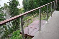 DAIYA filet de câble de sécurité en acier inoxydable pour balustrade d'escalier avec câble de fil noir balustrade