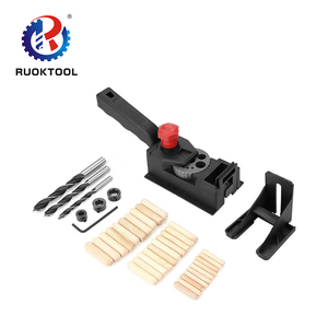 Localizador de perforación para carpintería, guía de perforación de madera, guía de perforación, Kit de brocas, <span class=keywords><strong>herramienta</strong></span> posicionadora de carpintería, 38 Uds. - Product Image 1