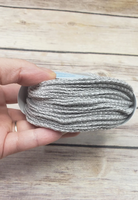 Disques démaquillants réutilisables en flanelle de coton - Gris clair (Lot de 20)