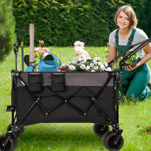 Compact 150 Lbs Folding Camp Outdoor Utility Wagon <b>Cart</b> Customizable OEM Beach Wagon - Product Image 6