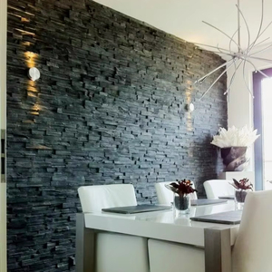 <span class=keywords><strong>Pilier</strong></span> romain en travertin de pierre flexible de style moderne Décoration murale extérieure Résistant à la chaleur Carreaux en argile douce imperméables MCM Hôtel - Product Image 2