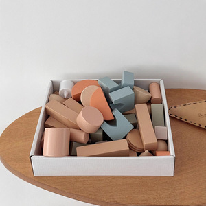 บล็อกตัวต่อไม้ DIY ปราสาทโรมันของเล่นเด็กวัยหัดเดินสีสันสดใสเพื่อการศึกษาเกมตั้งโต๊ะไม้แข็งเรียนรู้ช่วงต้น<span class=keywords><strong>5</strong></span> 7ปี - Product Image 3