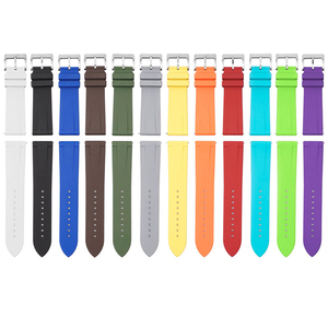 20mm 22mm FKM Rubber Watch Strap Sport Silicone Fluorine Rubber Watch <strong>Bands</strong> for Rolex Green Water <strong>Ghost</strong> - Product Image 2