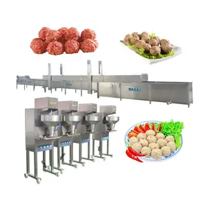 Linha de produção automática de meatball de peixes, linha de processamento de carne de galinha e carne