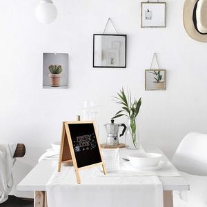 JUNJI Gỗ Nhỏ Bảng Phấn Giá Vẽ Trang Trí Đám Cưới Chào Mừng Gỗ Trống Bảng Hiệu Nhà Bếp Bảng Đen <span class=keywords><strong>Menu</strong></span> Nhỏ Bảng Đen Đứng - Product Image 4