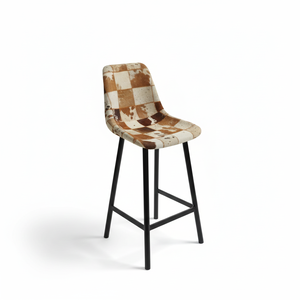 Fur Leather Counter Dining <b>Chair</b> Luxurious Upholstered Design Comfortable <b>Padded</b> Seat Sturdy Frame Stylish Modern Perfect - Product Image 3