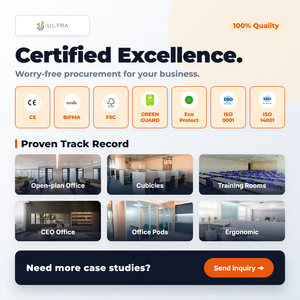 Postazione di Lavoro Modulare per Ufficio con Pareti Alte Personalizzabili, Scrivania Espandibile per 4 Persone con Armadietto per <span class=keywords><strong>Call</strong></span> Center - Product Image 6