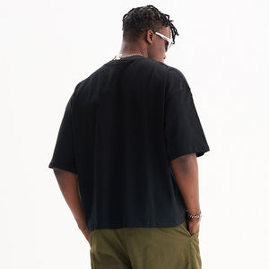 Chất Lượng Cao Cotton Trống Cắt T-Shirt Unisex Boxy Phù Hợp Với Quá Khổ Áo Thun In Logo Tùy Chỉnh T Áo Sơ Mi - Product Image 4