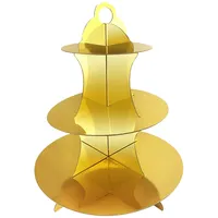 Трехуровневая Золотая Современная индивидуальная дизайнерская домашняя декорация для послеобеденного чая, бумажная подставка для торта для свадьбы, подставка для кексов