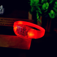 Promotion FineGreen - Bracelet en silicone LED personnalisé avec logo, activé par le son, pour les fêtes, bracelet LED activé par le mouvement pour les concerts