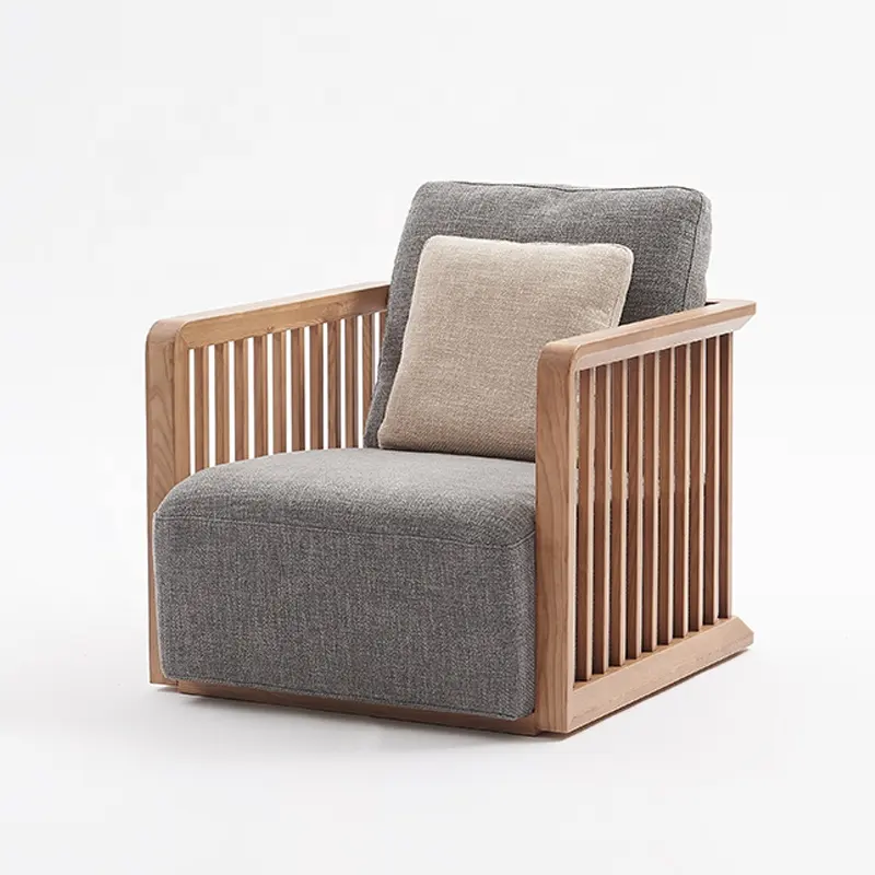Latest Modern Sofa With Armrest Backrest Solid Wood Living Room Furniture Design Light Luxury Upholstered Fabric Sofa Set