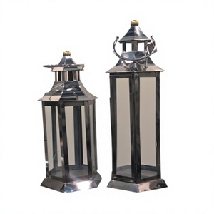 Trending Stainless Steel Metal Design Rectangular Lantern Durable For Home Festival Decoration Candle Holder - Product Image 3
