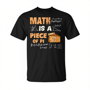 Camiseta con diseño de humor matemático para profesores y estudiantes: Matemáticas son un trozo de Pi - Product Image 2