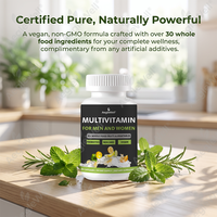 Capsules multivitaminées pour adultes, hommes et femmes, complexe de fruits et légumes entiers avec probiotiques, complément multivitaminé quotidien