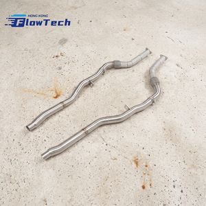 ชุดท่อระบายความร้อนสำหรับรถ Audi A6 C6 3.0T พร้อมตัวป้องกันความร้อน T304ท่อไอเสียสแตนเลส - Product Image 5