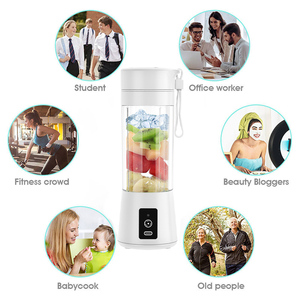 Xách tay có thể sạc lại Mini SMOOTHIE MAKER cá nhân Máy ép trái cây cup Trái Cây Rau Lắc thép không gỉ 6 Blades 2000mAh pin - Product Image 4