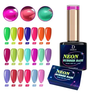 Supply Golden Supplier Esmalte de uñas en gel de neón 24PCs Summer Color Neon Rubber Base Neon Gel Polish Set